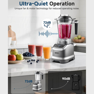 AMZCHEF Professional Blender for Smoothies 1800W 63 Oz