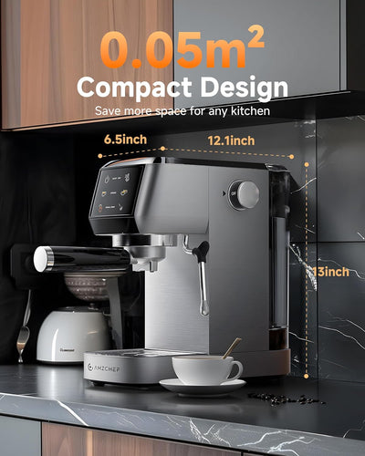 AMZCHEF 20 Bar Professional Espresso Machine with Milk Frother