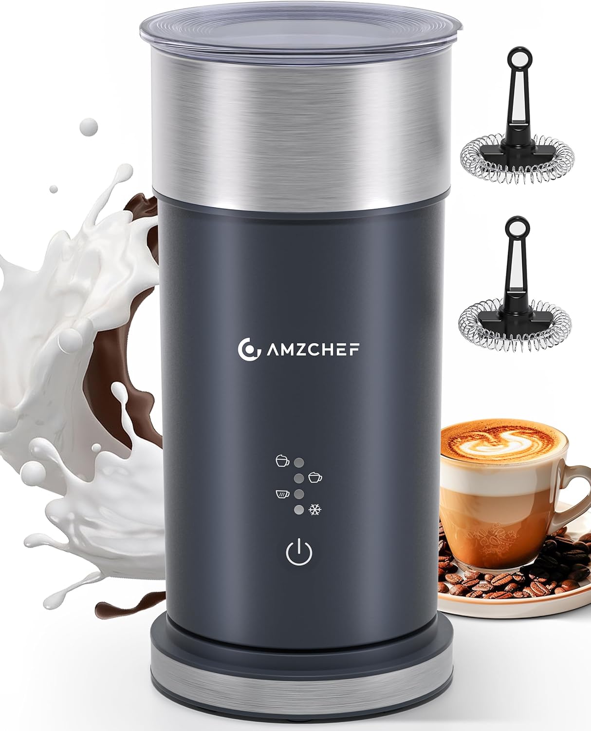 AMZCHEF IPX6 Waterproof Electric Milk Frother