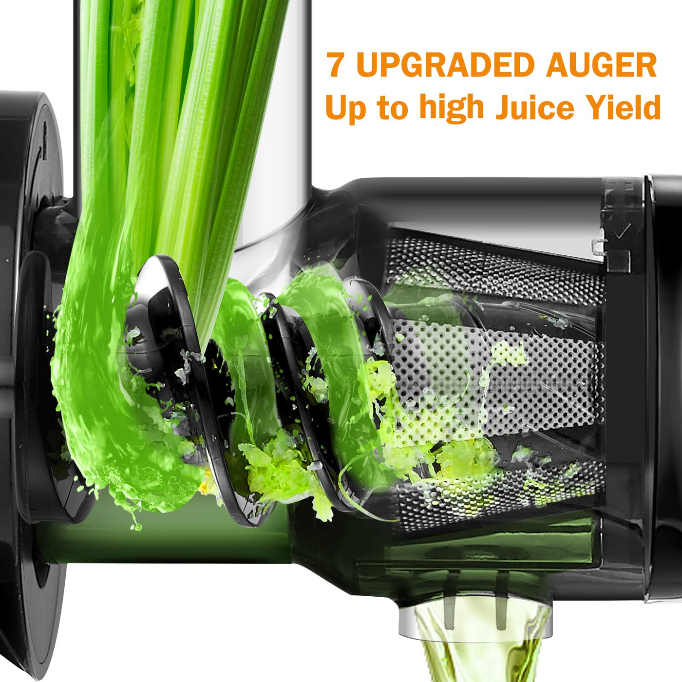 AMZCHEF Cold Press Slow Juicer ZM1501 Pure white